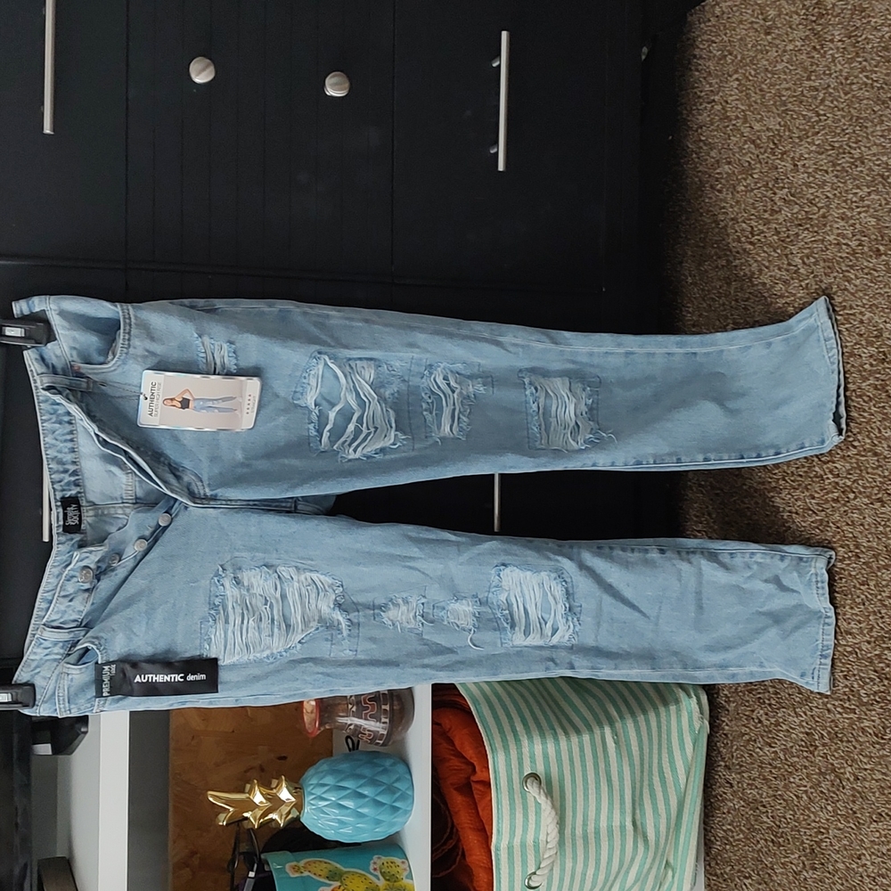 Simple Society Straight High Rise Button Fly Jeans